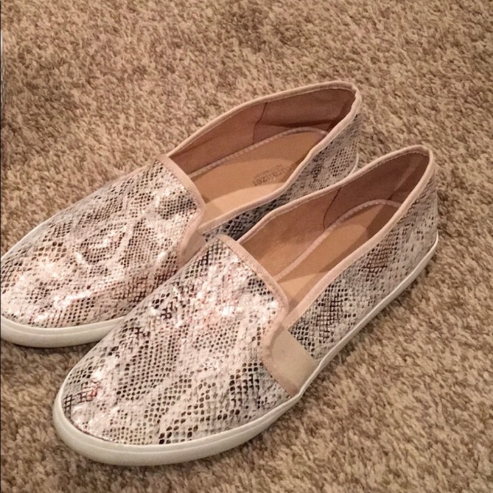 Naturalizer Metallic Snake Print Slip-on Sneakers